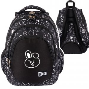 Plecak szkolny młodzieżowy ST.RIGHT K-pop Cooky, CLEVER BUNNY BP6 (65554)