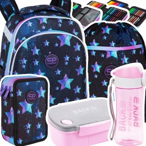 ZESTAW 5 el. Tornister Plecak CoolPack TURTLE  25 L gwiazdy, STAR NIGHT (F015830SET5CZ)