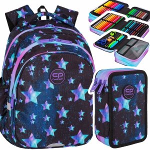 ZESTAW 2 el. Plecak wczesnoszkolny CoolPack JERRY 21 L gwiazdy, STAR NIGHT (F029830SET2CZ)