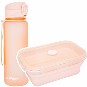 Zestaw bidon i śniadaniówka CoolPack BRISK PASTEL / POWDER PEACH 600 ml  (Z16650+Z12650)