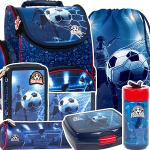ZESTAW 7 el. Tornister szkolny ergonomiczny FOOTBALL Piłka nożna (TEMBPI19SET7CZ)