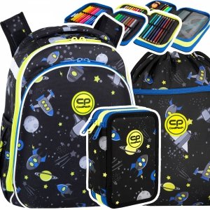 ZESTAW 3 el. Tornister Plecak CoolPack TURTLE  25 L rakiety, ATLANTIS (F015828SET3CZ)