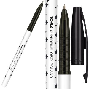 Długopis w gwiazdki 0,5 mm TOMA, czarny (TO-059-99)