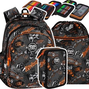 ZESTAW 3 el. Plecak wczesnoszkolny CoolPack JERRY 21 L pady, GAMER (F029827SET3CZ)