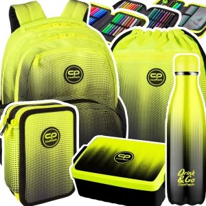 ZESTAW 5 el. Plecak CoolPack PICK  23 L żółte ombre, GRADIENT LEMON (E99510SET5CZ)