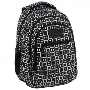 Plecak szkolny młodzieżowy BackUP 26 L czarne literki, PRIME (PLB4O71)