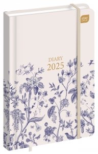 Kalendarz książkowy B6 ELEGANT Kwiaty 192 strony 2025 (58516)