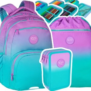ZESTAW 3 el. Plecak CoolPack PICK  23 L fioletowe ombre, GRADIENT BLUEBERRY (E99505SET3CZ)