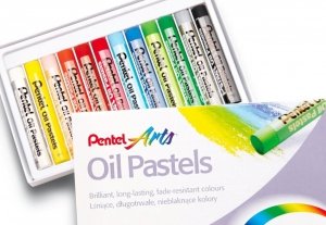 Pastele olejne szkolne 12 kolorów PENTEL (PEN12)