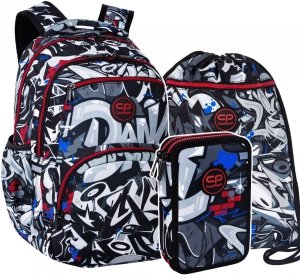 ZESTAW 3 el. Plecak CoolPack PICK  23 L graffiti, STREET ART (F099706SET3CZ)