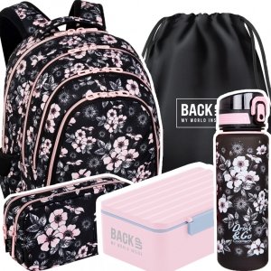 ZESTAW 5 el. Plecak CoolPack DRAFTER 28 L kwiatki, HELEN (F010744SET5EL)