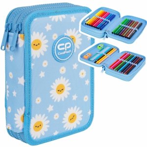 Piórnik CoolPack dwukomorowy z wyposażeniem JUMPER 2 stokrotki, DAISY SUN (F066834)
