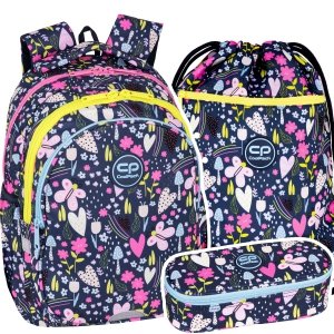 ZESTAW 3 el. Plecak wczesnoszkolny CoolPack JERRY 21 L ogród, IN THE GARDEN (F029831SET3CZ)