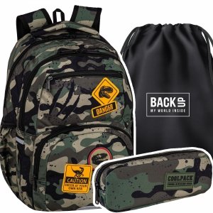 ZESTAW 3 el. Plecak CoolPack PICK  23 L moro, DANGER (F099812SET3CZ)