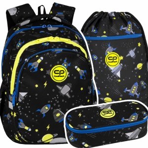 ZESTAW 3 el. Plecak wczesnoszkolny CoolPack JERRY 21 L rakiety, ATLANTIS (F029828SET3CZ)