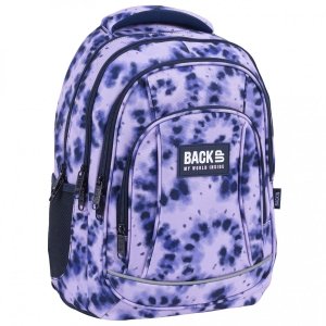 Plecak szkolny młodzieżowy BackUP 26 L fioletowe wzory, TIE DIE FIOLET (PLB4A75)
