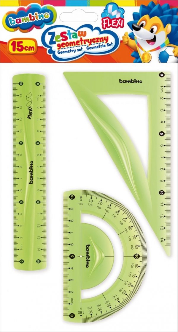 Zestaw geometryczny FLEXI 3 elementy 15 cm BAMBINO (03134)