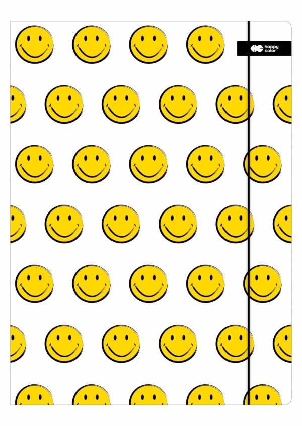 TECZKA rysunkowa A4 z gumką FUN SMILE BIAŁA (18411)