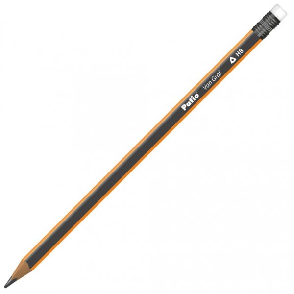 Ołówek techniczny trójkątny z gumką VanGraf HB PATIO (51958PTR)