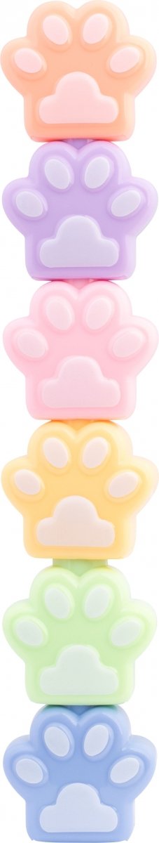 Zakreślacze fluo CAT&amp;DOG 5 kolorów ŁAPKA Happy Color (22272)