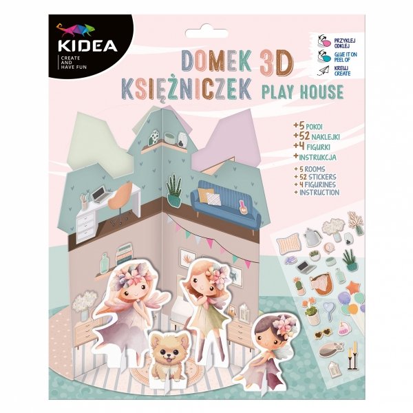 ZESTAW Kreatywny domek 3D DLA KSIĘŻNICZEK Kidea (KDOKKA)