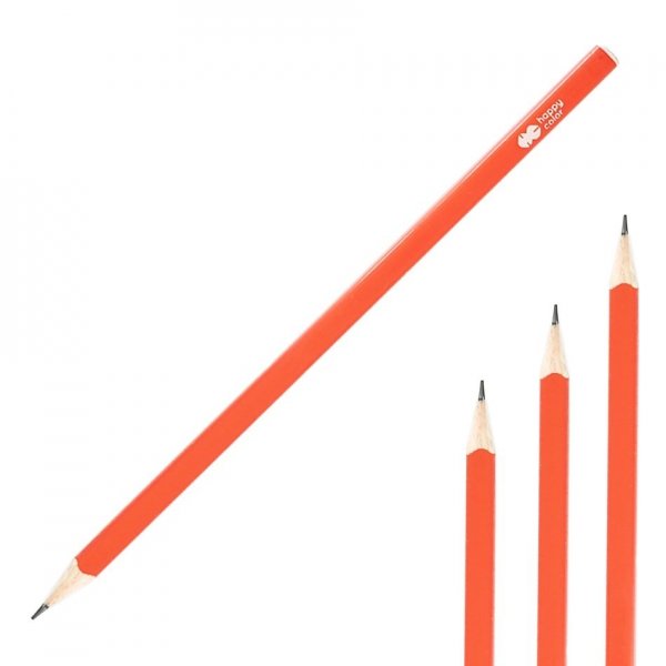 Ołówek kwadratowy TREND HB Malinowy HAPPY COLOR (42874)