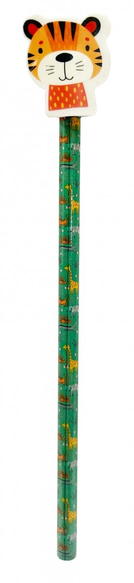 4x Ołówek z dużą gumką SAFARI Zwierzątka (903076SET4CZ)