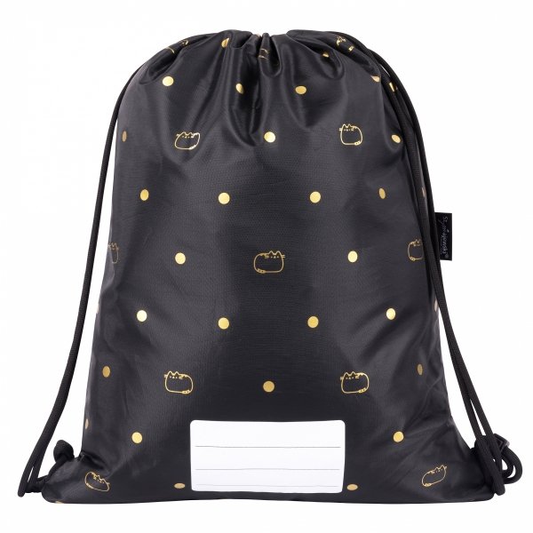 ZESTAW 5 el. Plecak szkolny młodzieżowy St.Right PUSHEEN GOLD Kot Kotek BP6 (63154SET5CZ)