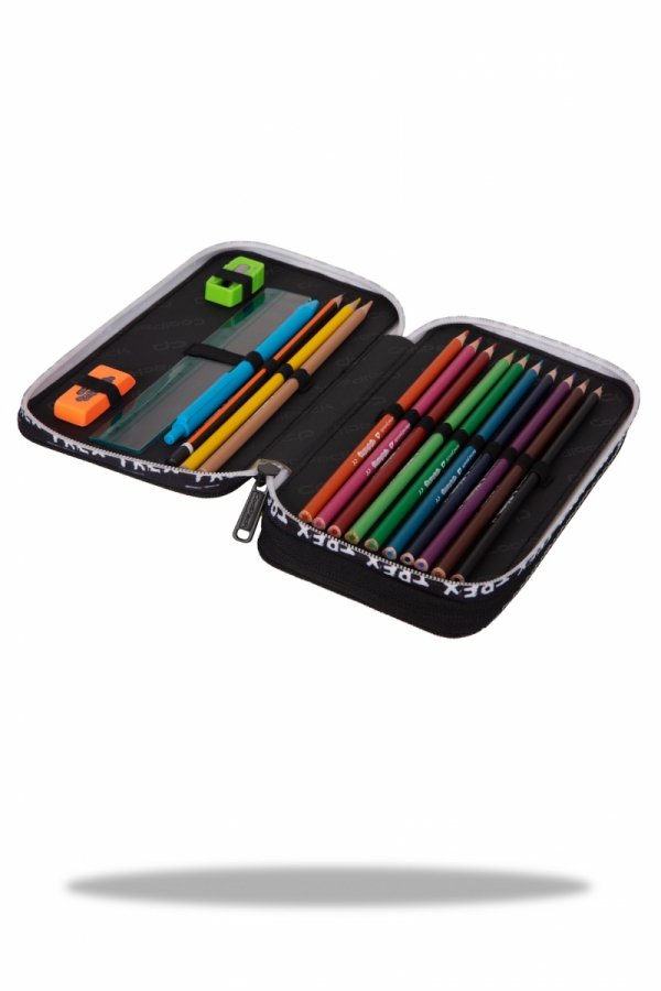 Piórnik CoolPack dwukomorowy z wyposażeniem JUMPER 2 dinozaury, DINO ADVENTURE (F066705)