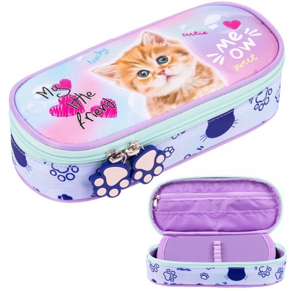 Piórnik szkolny saszetka ST.RIGHT My Little Friend PASTEL KITTY Kotek PC1 (68814)