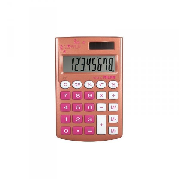 Kalkulator kieszonkowy SZKOLNY Milan Copper fioletowy (159506CP)