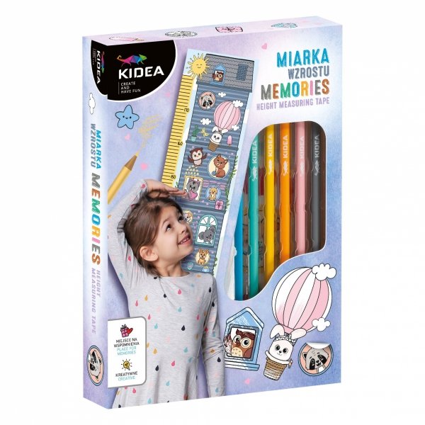 KREATYWNA MIARKA WZROSTU dla dziecka NAKLEJKI KREDKI (KMWMKA)