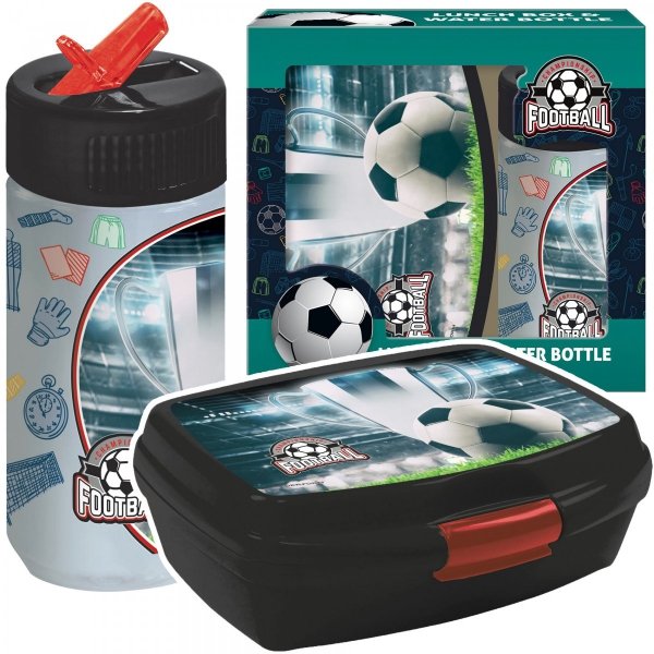 Zestaw bidon i śniadaniówka w kartoniku FOOTBALL Piłka nożna (ZSBAPI18)