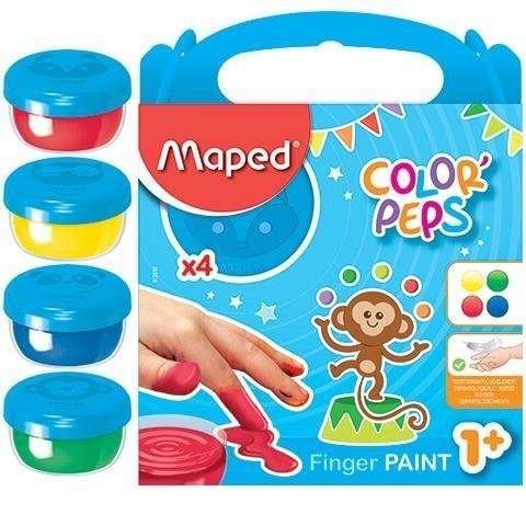 Farby do malowania palcami Colorpeps 4 kolory 1+ (25105)