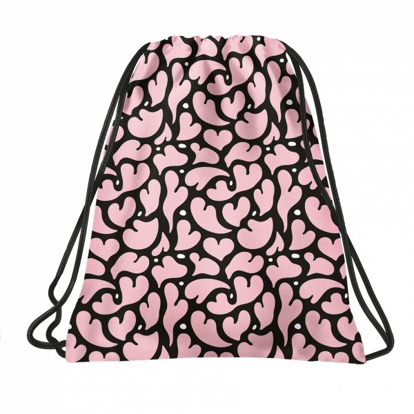 ZESTAW 5 el. Plecak szkolny młodzieżowy BackUP 26 L pastelowe serca, NUDE HEARTS (PLB6X37SET5CZ)