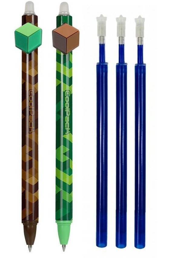2x Długopis żelowy wymazywalny automatyczny miejska dżungla, CITY JUNGLE + WKŁADY (06363CP+86655PTR)