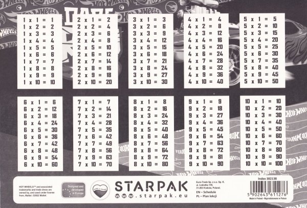 Plan lekcji STARPAK Hot Wheels (382138)