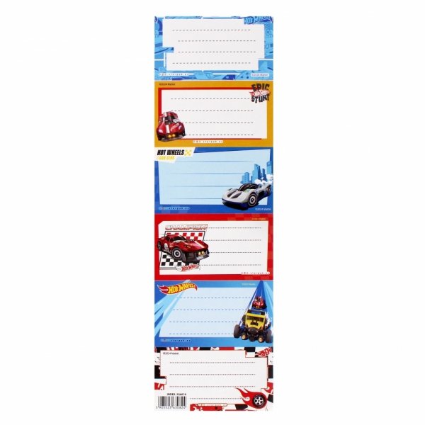 Nalepki naklejki na zeszyty STARPAK Hot Wheels 6 sztuk mix (536019)
