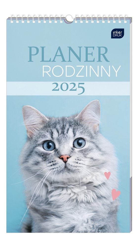 Kalendarz ścienny Planer Rodzinny 2025 ZWIERZAK Interdruk (58349)
