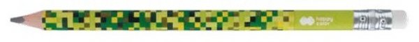 Ołówek do nauki pisania JUMBO 2B PIXEL zielony HAPPY COLOR (19050)