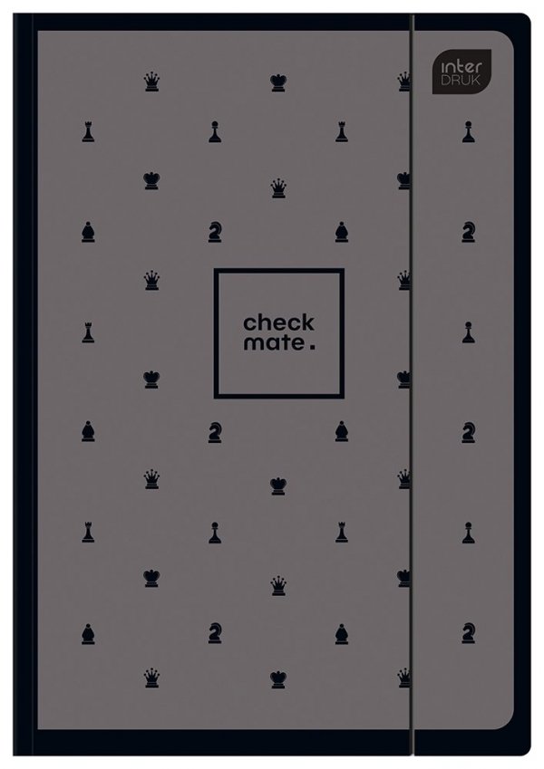 2x Teczka rysunkowa Soft Touch Chess A4 z gumką ZIELONA SZARA (14017SET2CZ)
