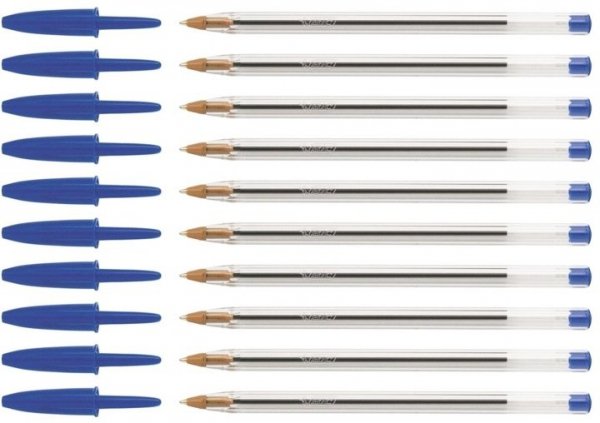 10 x Długopis BIC CRISTAL wkład NIEBIESKI (01060)