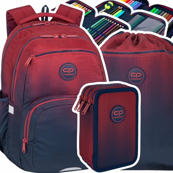 ZESTAW 3 el. Plecak CoolPack PICK  23 L granatowe ombre, GRADIENT COSTA (F099758SET3CZ)