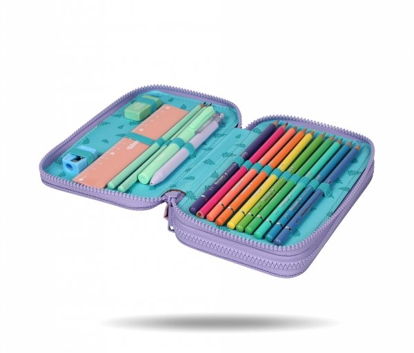 Piórnik CoolPack dwukomorowy z wyposażeniem JUMPER 2 STITCH PASTEL (F066885)