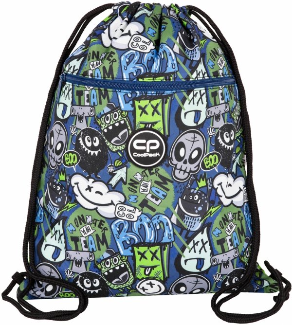 ZESTAW 3 el. Tornister Plecak CoolPack TURTLE  25 L potworki, MONSTER TEAM (F015824SET3CZ)