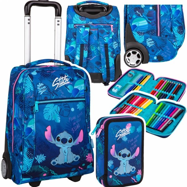 ZESTAW 2 el. Plecak CoolPack COMPACT 27 L na kółkach STITCH (F086780SET2CZ)