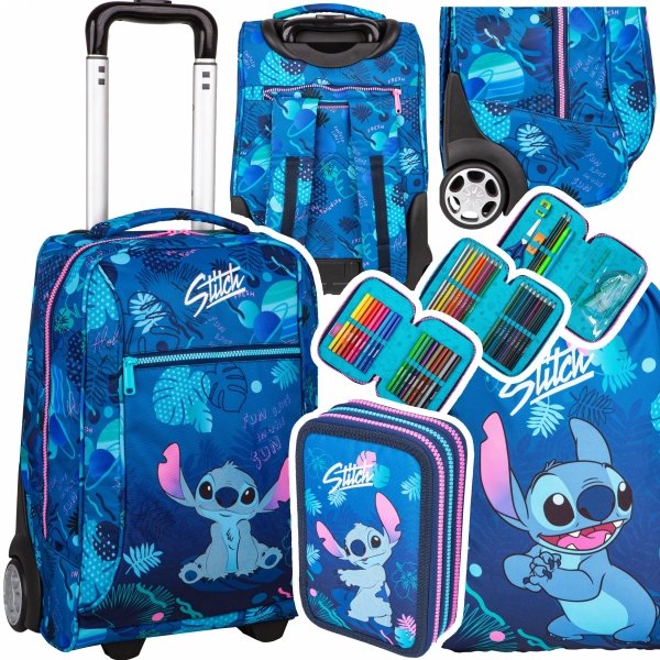 ZESTAW 3 el. Plecak CoolPack COMPACT 27 L na kółkach STITCH (F086780SET3CZ)