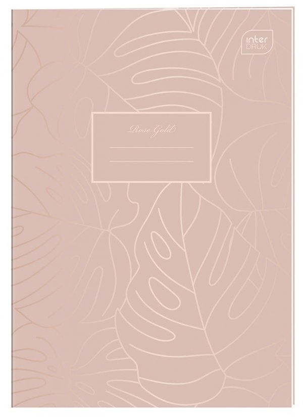 Zeszyt A4 60 kartek w kratkę METALLIC ROSE GOLD mix (14079)