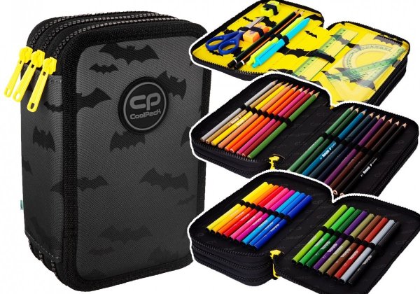 ZESTAW 3 el. Plecak CoolPack FACTOR X  batman, DARKER NIGHT (F002680SET3CZ)