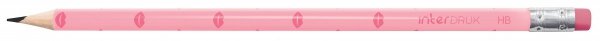 6x Ołówek z gumką HB SWEET GIRL Interdruk (94937SET6CZ)